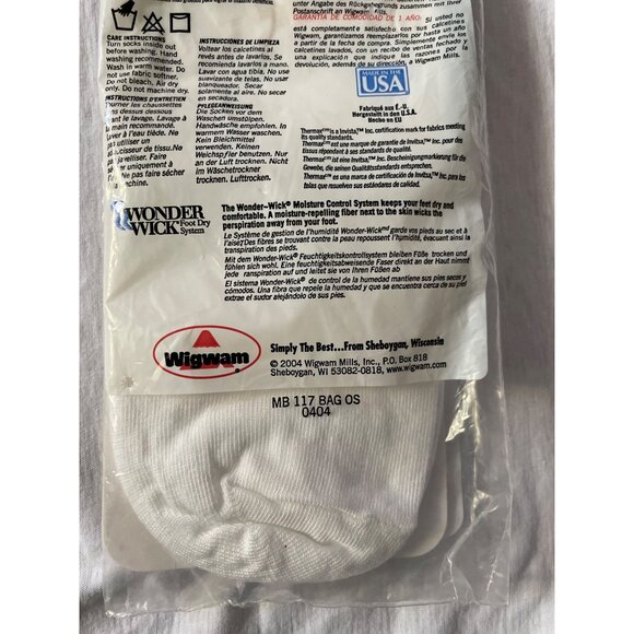 Wigwam Thermax Cm Liner Xl Mens Moisture Wicking Performance Socks Old Stock - Picture 3 of 7